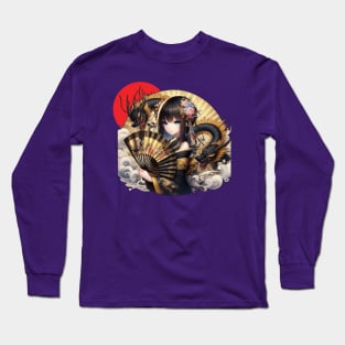 Geisha Dragon Lady Long Sleeve T-Shirt